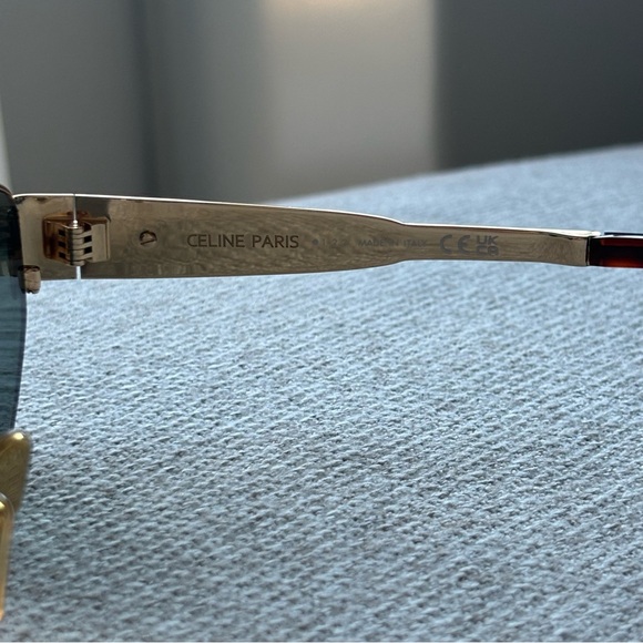 Celine Triomphe Oval-frame metal Sunglasses - Picture 4 of 6